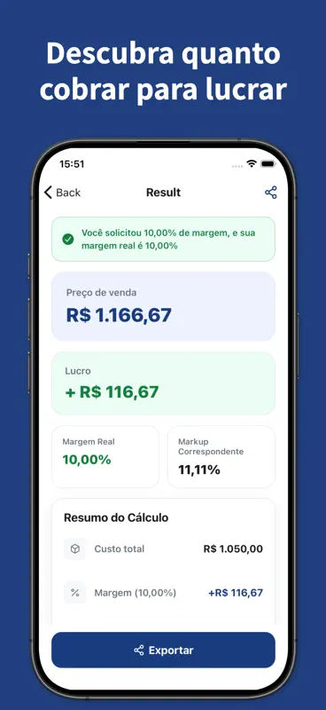 Calculadora de Margem de Lucro screenshot 2 of 8