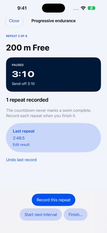 SwimSet: Swim Workout Tracker Screenshot 5 of 6