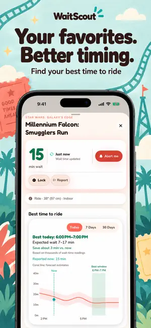 WaitScout: Disney Wait Times screenshot 2
