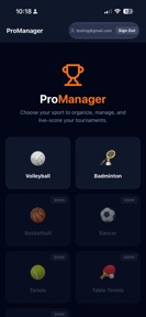 ProManager: Tournament Manager screenshot