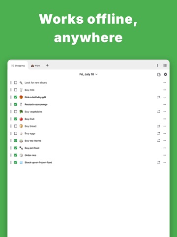 Daily Checklist - Today's Task iPad screenshot