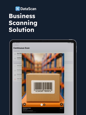 DataScan iPad screenshot