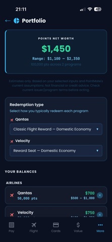 PointMate - AU Loyalty Points iPhone screenshot