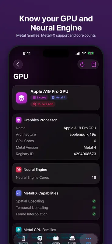 Specs: Infos Appareil, Widget screenshot 6 of 10