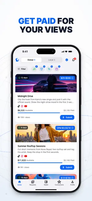 CLIPZ - Get paid for views screenshot 1