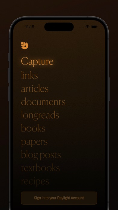 Daylight Capture iPhone screenshot 1 - Productivity app