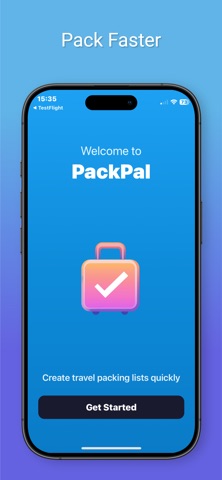 PackPal – Smart Packing Lists Screenshot 1 of 5