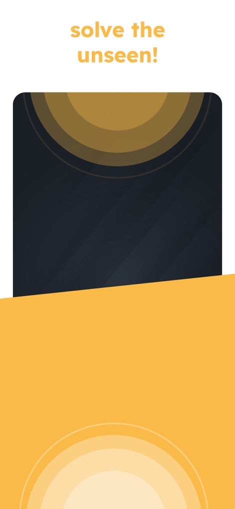 Game is Hard - Delve into puzzles that require keen observation, represented by subtle concentric golden arcs and a mysterious dark background, hinting at unseen solutions.