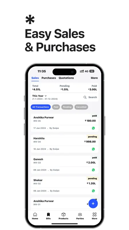 Swipe - Billing, Invoicing App screenshot 2 of 9