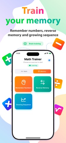 Math Trainer: Brain Games iPhone screenshot