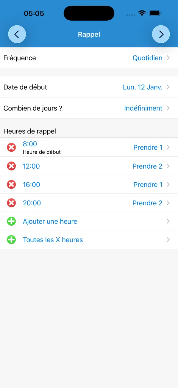 Screenshot #2 pour Rappel de Médicament, Pilule