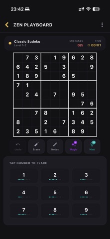 Zen Sudoku screenshot 3