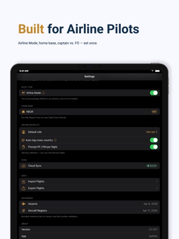 DaPilot: AI Logbook for Pilots iPad screenshot