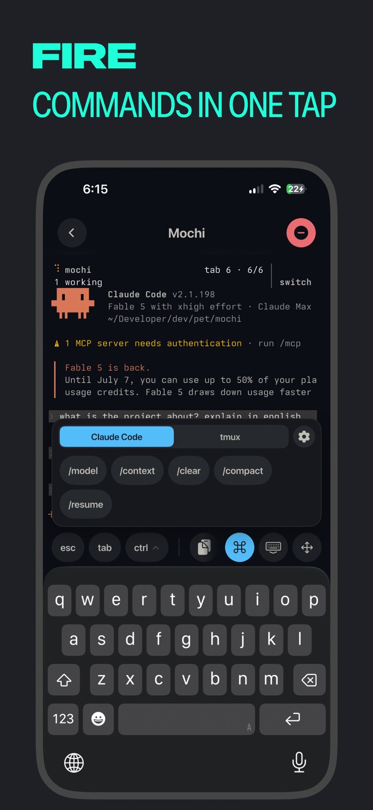 Mochi - SSH + Terminal iphone screenshot 2