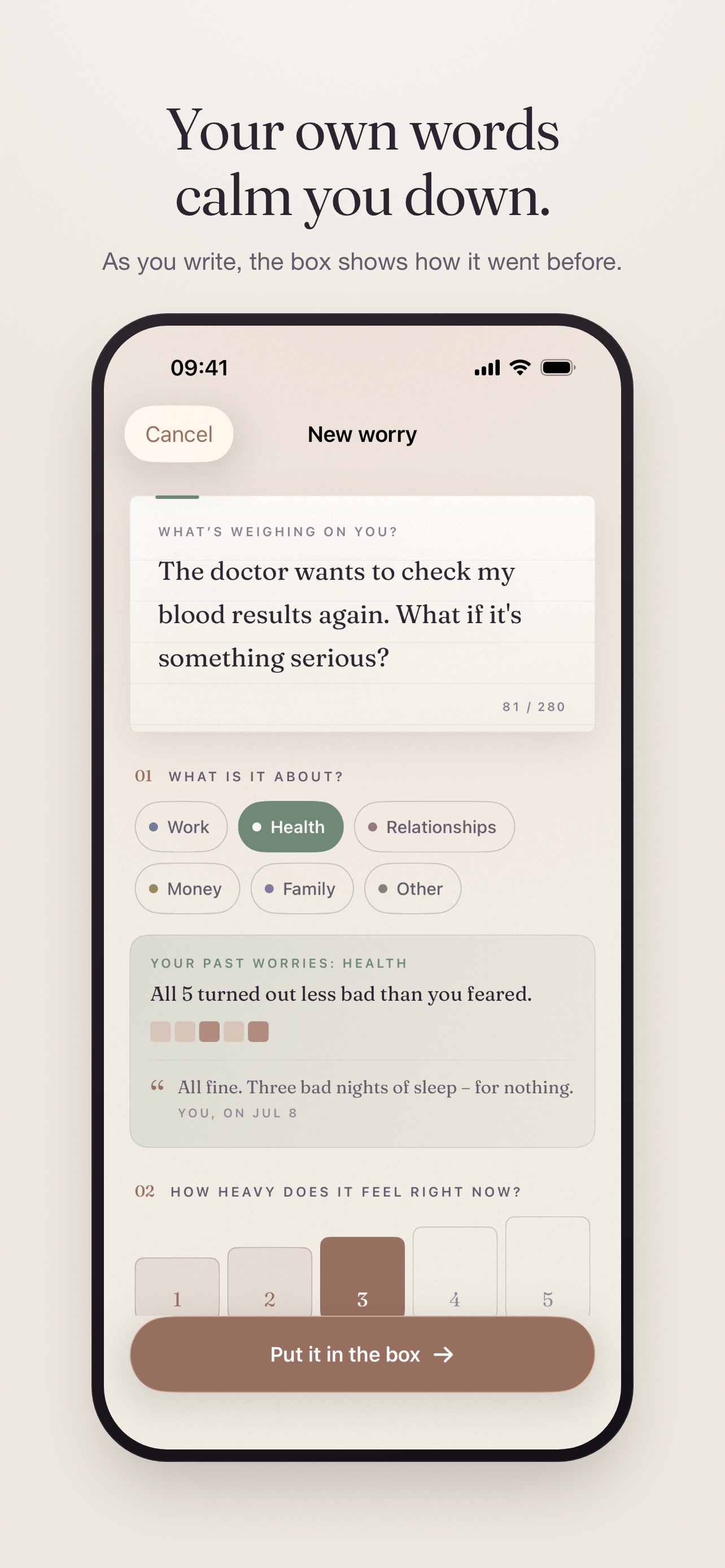 Screenshot 3 of Worry Box: Anxiety Journal