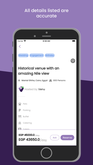 Venu - Book Spaces Screenshot