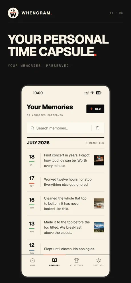 Whengram screenshot 3