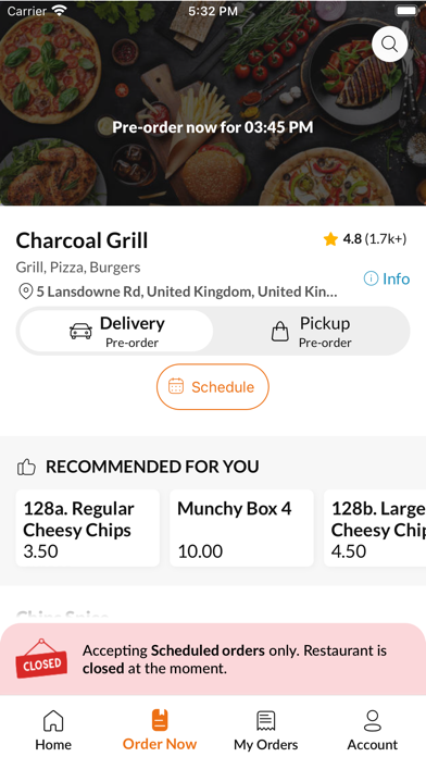 Charcoal Grill United Kingdom Screenshot