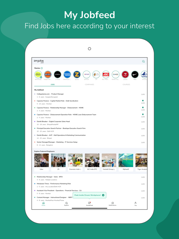 iimjobs : Find Management Jobs iPad screenshot 5 - Business app