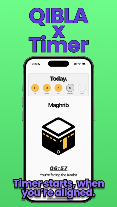 Qibla & Circles: Salahs Logged iPhone screenshot 2 - Reference app
