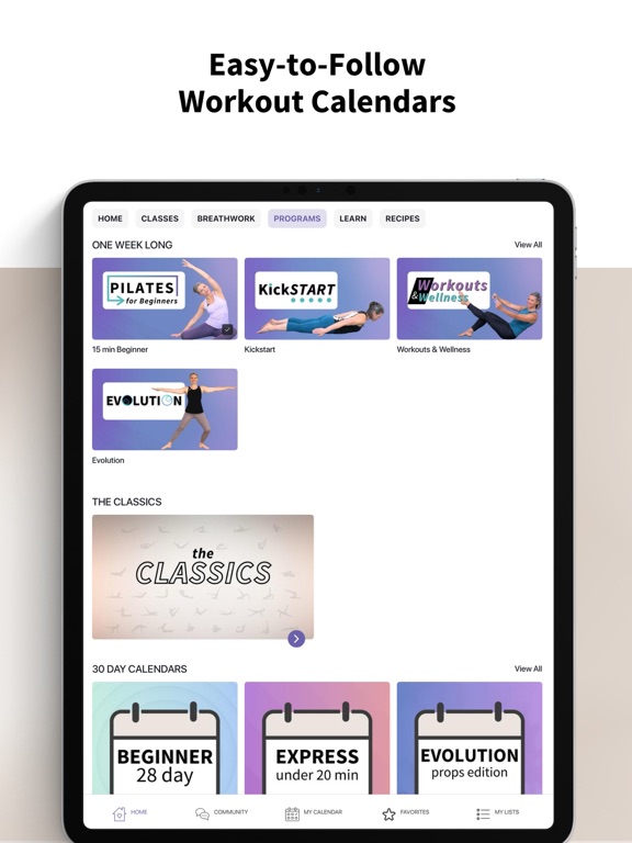 Trifecta Pilates iPad screenshot 3 - Health & Fitness app