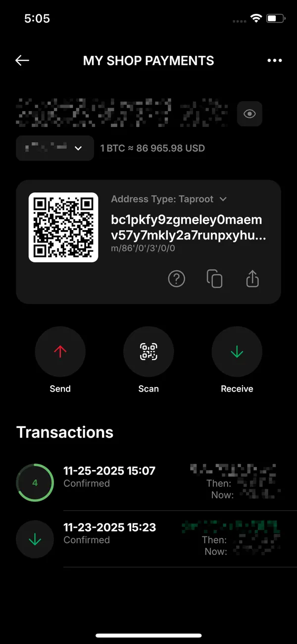 Screenshot #3 pour Mycelium Wallet