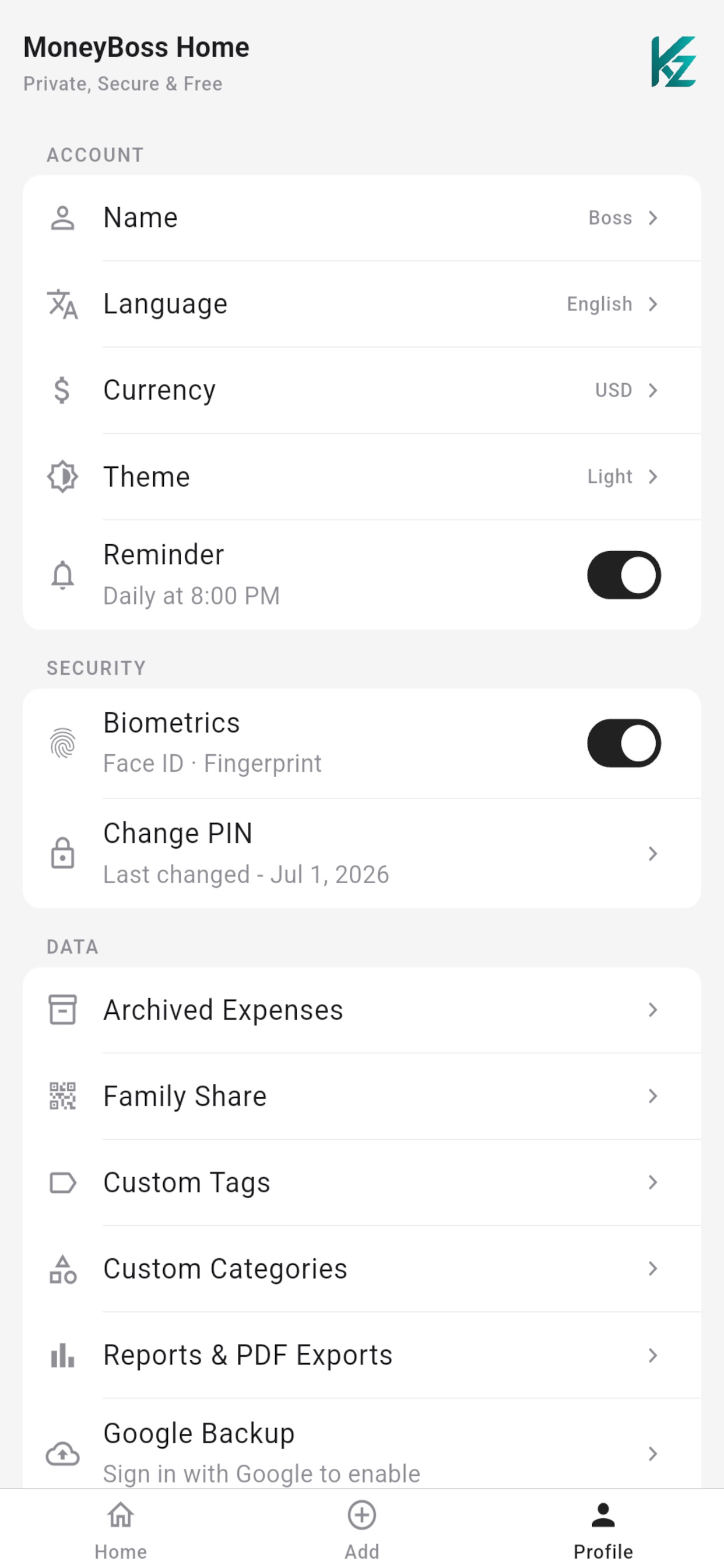 Screenshot 8 of MoneyBoss Home