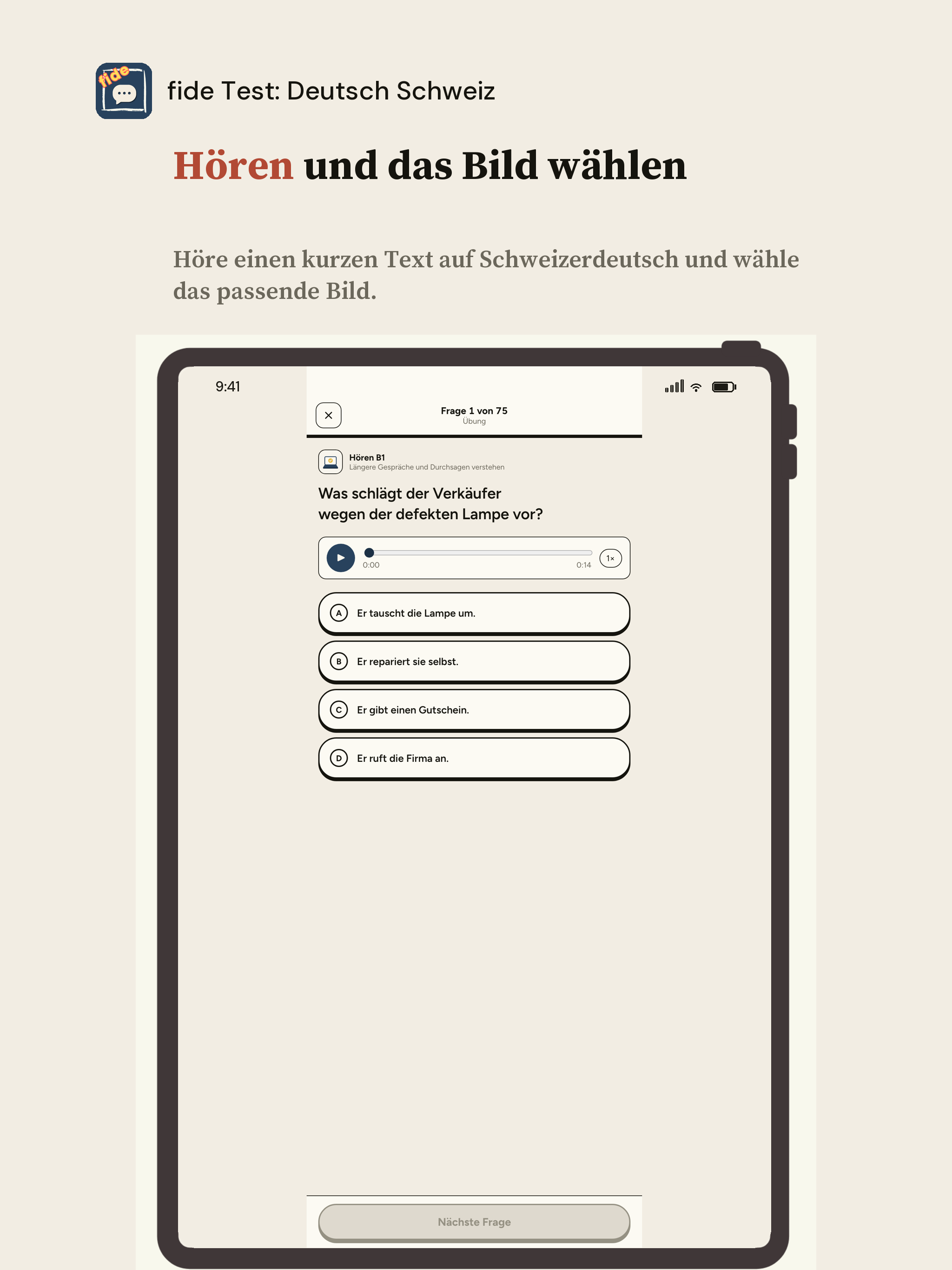 fide Test: Deutsch Schweiz screenshot 10