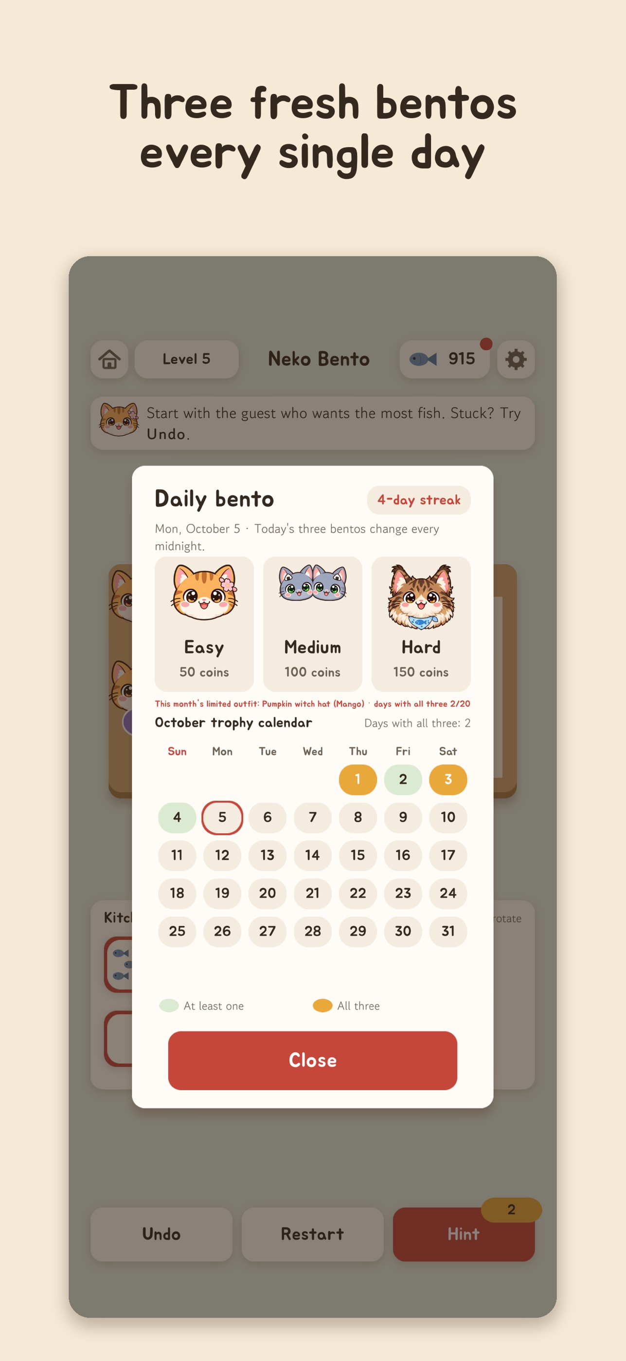 Screenshot 4 of Neko Bento: Cat Number Puzzle