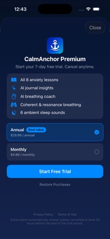 CalmAnchor screenshot