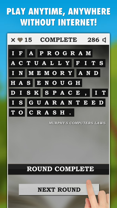 Screenshot #3 pour Murphy's Laws Guessing Game