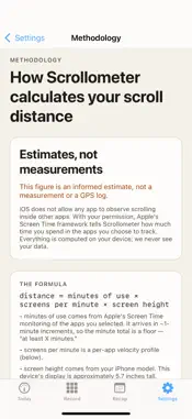 Scrollometer screenshot 3