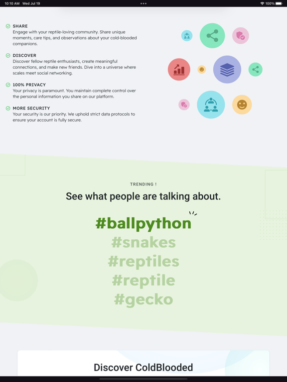 ColdBlooded Social iPad screenshot 8 - Social Networking app