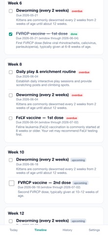 KittenSchedule: Kitten Care Screenshot 5 of 5