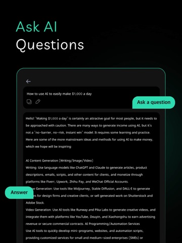Gen AI - Chat Bot Assistant iPad screenshot