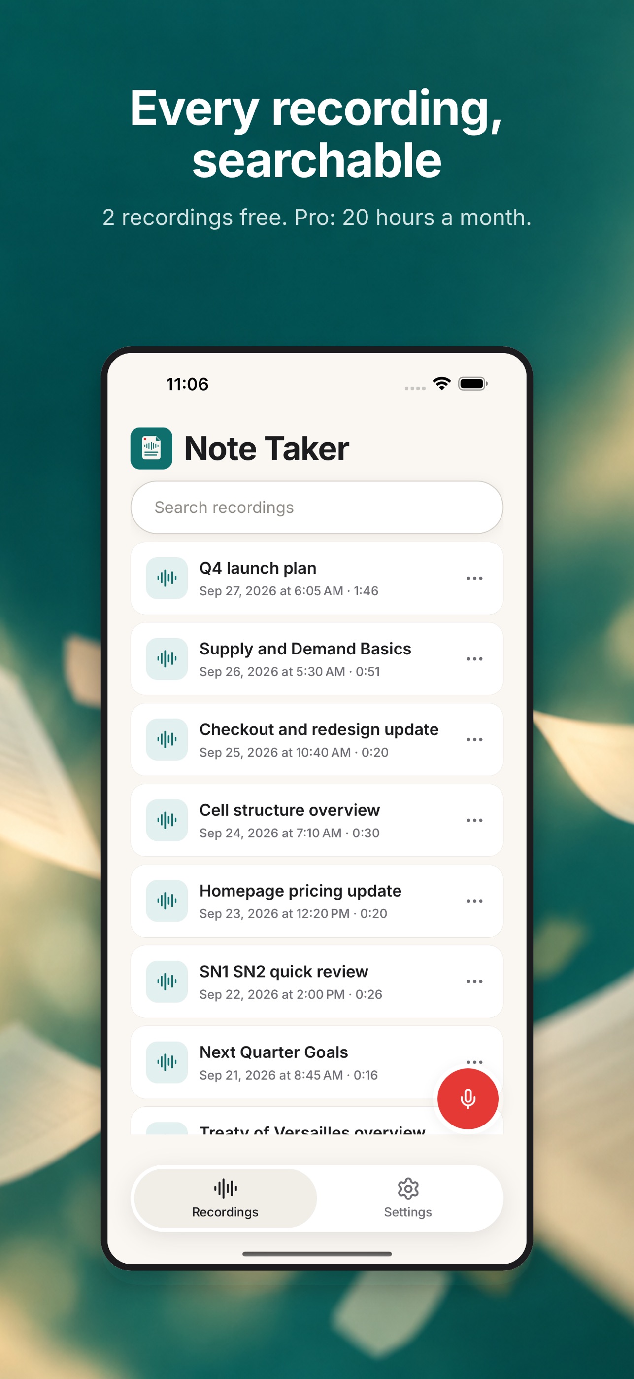 Screenshot 4 of AI Voice Recorder & Note Taker