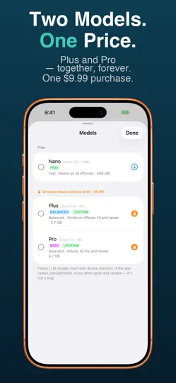 Screenshot von Zima: Offline AI auf dem iPhone 6