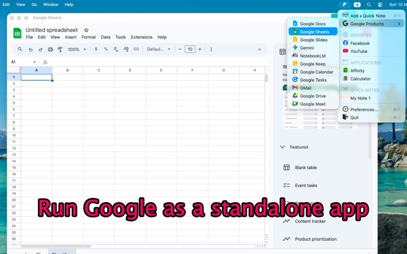 Screenshot #2 pour Shortcuts in Menu Bar
