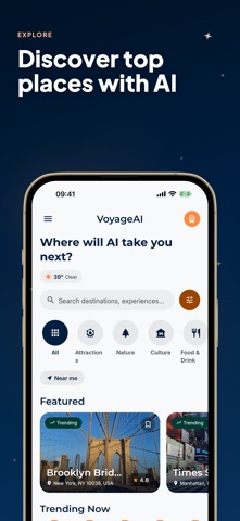 AI Travel Guide - New York iPhone screenshot