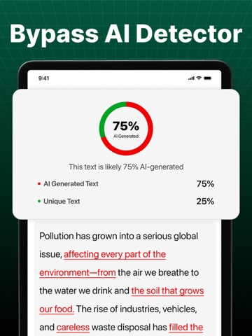 Undetectable AI Text Humanizer iPad screenshot