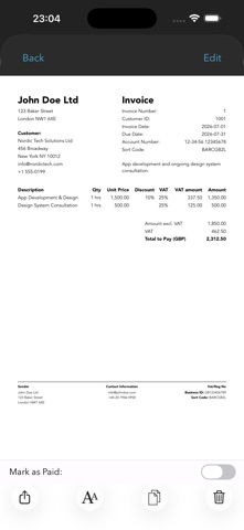 Invoice Template Pro Screenshot 9 of 10