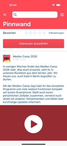Medien Camp 2026 iPhone screenshot