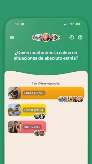 Captura de pantalla de AskUs: Quién Es Más Probable en iPhone 4
