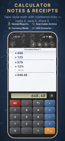 Calculator Notes & Receipts Screenshot 1 of 6