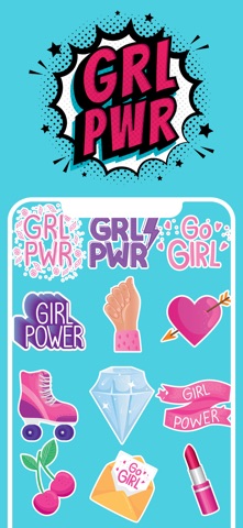 Girl Power Stickers!! iPhone screenshot