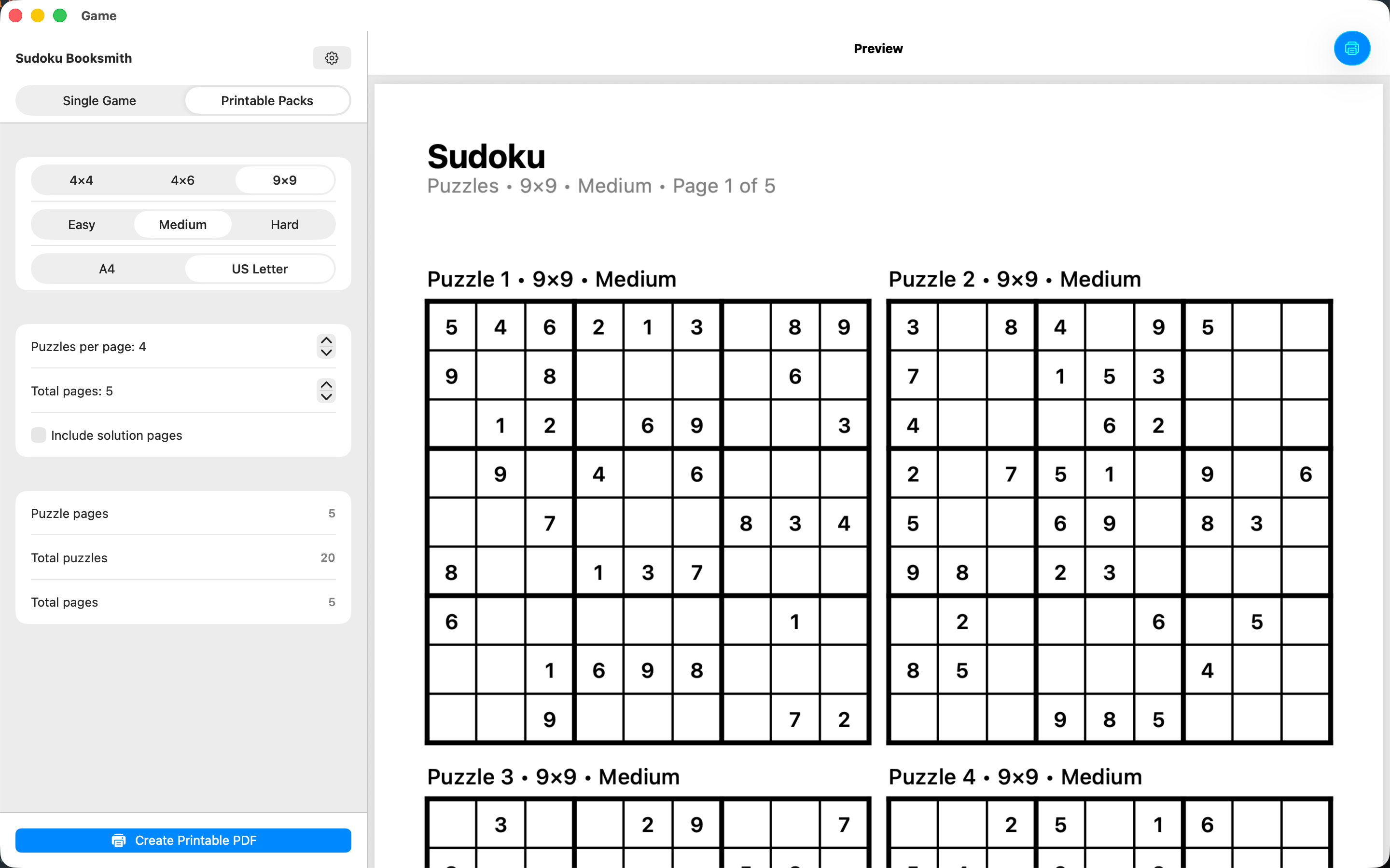 Sudoku Puzzle Generator