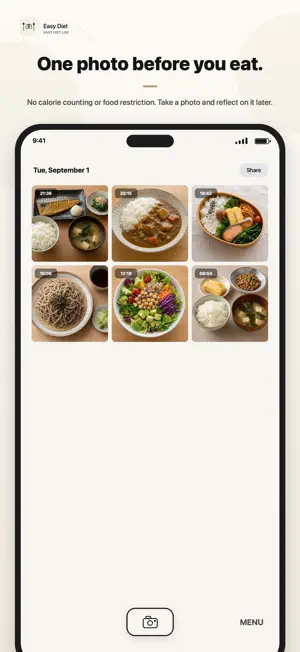 Easy Diet: Food Photo Log screenshot 1