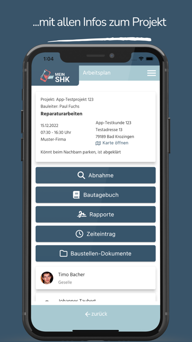 MeinSHK - SHK-Verwaltungs-App Screenshot