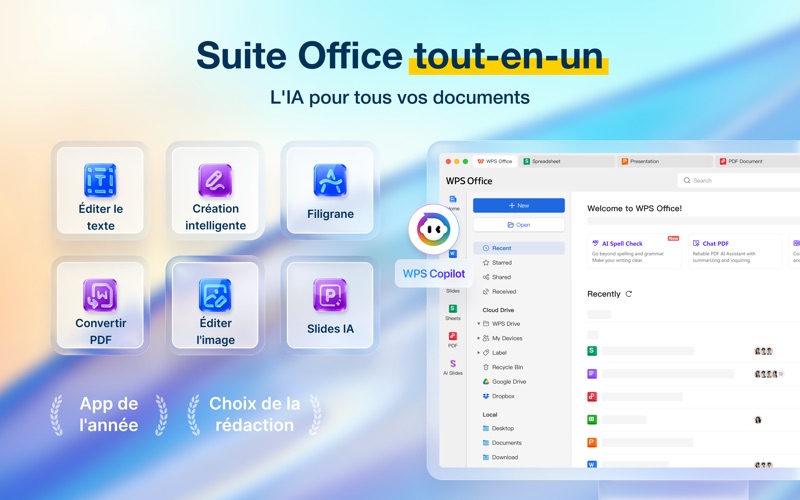 Screenshot #1 pour WPS Office: AI Doc, PDF, Sheet