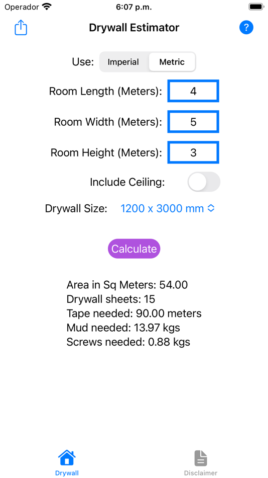 #3. Drywall Room Estimator (iOS) Podle: H3 Apps, LLC